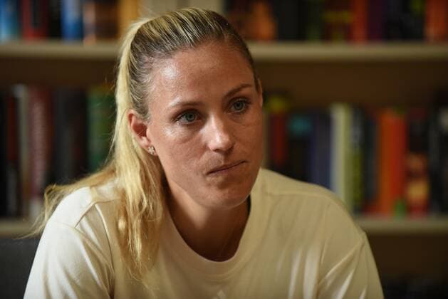 18 06 2022 Bad Homburg vor der Höhe, Kurpark WTA 250 Bad Homburg Open tennis pro Angelique Kerber at the press conference emspor, DFL regulations prohibit any use of photographs as image sequences and or quasi video
