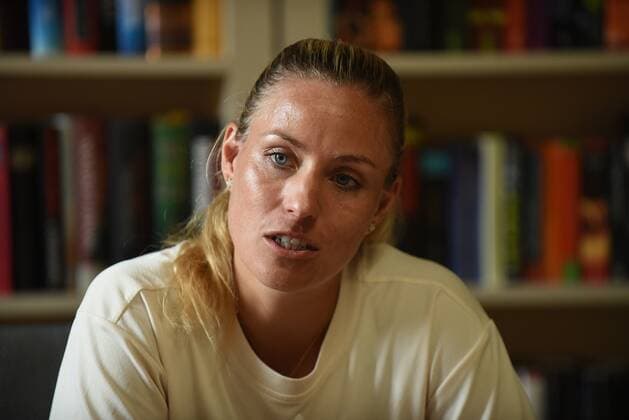 18 06 2022 Bad Homburg vor der Höhe, Kurpark WTA 250 Bad Homburg Open tennis pro Angelique Kerber at the press conference emspor, DFL regulations prohibit any use of photographs as image sequences and or quasi video