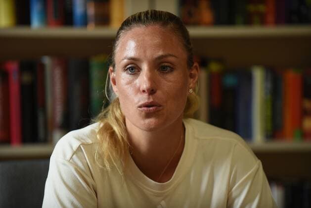 18 06 2022 Bad Homburg vor der Höhe, Kurpark WTA 250 Bad Homburg Open tennis pro Angelique Kerber at the press conference emspor, DFL regulations prohibit any use of photographs as image sequences and or quasi video