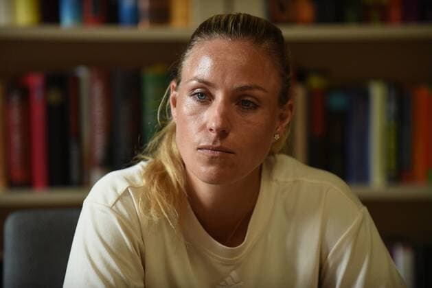 18 06 2022 Bad Homburg vor der Höhe, Kurpark WTA 250 Bad Homburg Open tennis pro Angelique Kerber at the press conference emspor, DFL regulations prohibit any use of photographs as image sequences and or quasi video