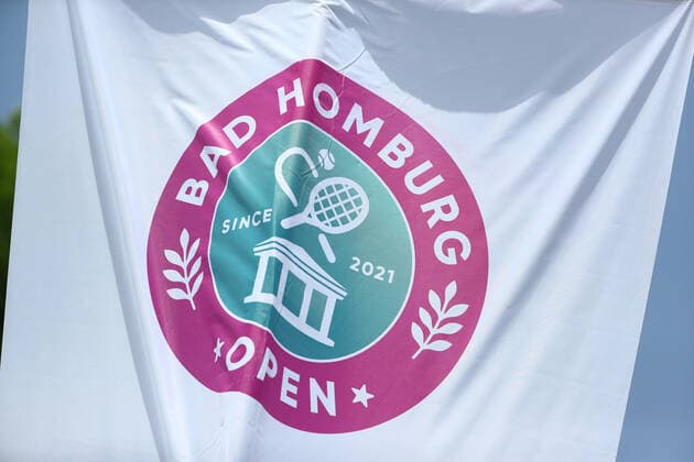 The logo of the Bad Homburg Open on a flag Bad Homburg Open, Tennis 18 06 2022 Bad Homburg Open, Tennis 18 06 2022 Bad Homburg Copyright: xEibner-Pressefotox EP_RWS