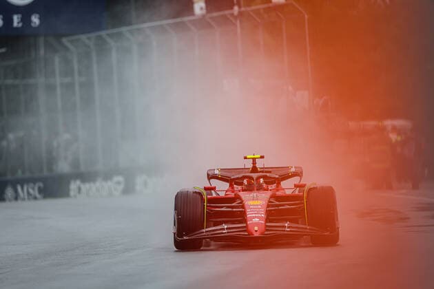 55 SAINZ Carlos (spa), Scuderia Ferrari F1-75, action during the Formula 1 AWS Grand Prix du Canada 2022, 9th round of the 2022 FIA Formula One World Championship, WM, Weltmeisterschaft on the Circuit Gilles Villeneuve, from June 17 to 19, 2022 in Montreal, Canada - F1 - CANADIAN GRAND PRIX 2022 DPPI Panoramic  GOOD1457