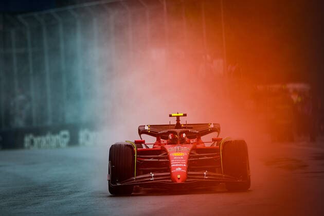 55 SAINZ Carlos (spa), Scuderia Ferrari F1-75, action during the Formula 1 AWS Grand Prix du Canada 2022, 9th round of the 2022 FIA Formula One World Championship, WM, Weltmeisterschaft on the Circuit Gilles Villeneuve, from June 17 to 19, 2022 in Montreal, Canada - F1 - CANADIAN GRAND PRIX 2022 DPPI Panoramic  20220618_GOOD1458