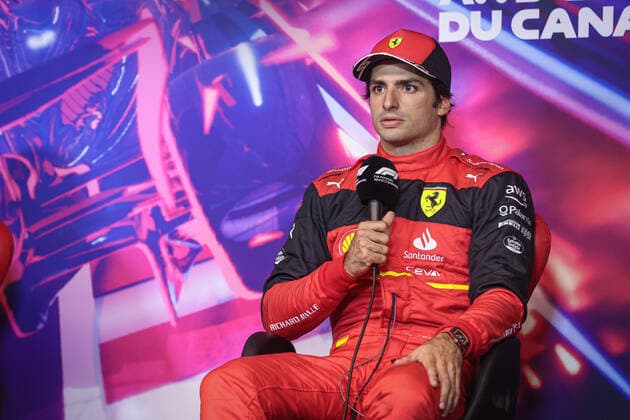 SAINZ Carlos (spa), Scuderia Ferrari F1-75, portrait during the Formula 1 AWS Grand Prix du Canada 2022, 9th round of the 2022 FIA Formula One World Championship, WM, Weltmeisterschaft on the Circuit Gilles Villeneuve, from June 17 to 19, 2022 in Montreal, Canada - F1 - CANADIAN GRAND PRIX 2022 DPPI Panoramic  AV6_7623
