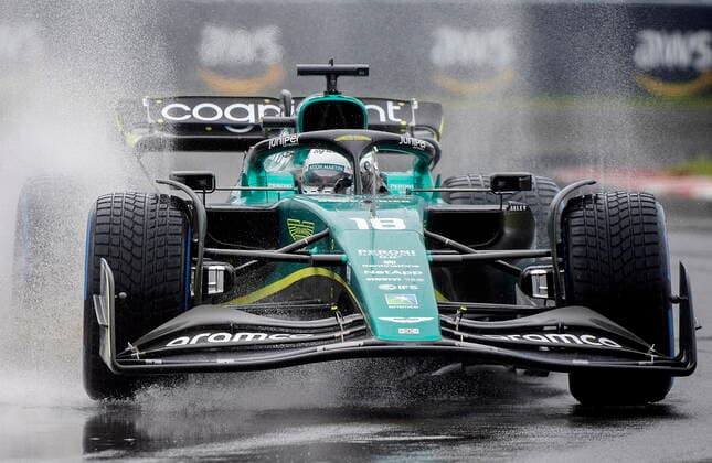 June 18, 2022, Montreal, PQ, Canada: Aston Martin driver Lance Stroll of Canada takes a turn at the Senna corner during qualifying at the Formula One Canadian Grand Prix in Montreal, Saturday, June 18, 2022. Lance Stroll,  - ZUMAc35_ 20220618_zaf_c35_053 Copyright: xGrahamxHughesx