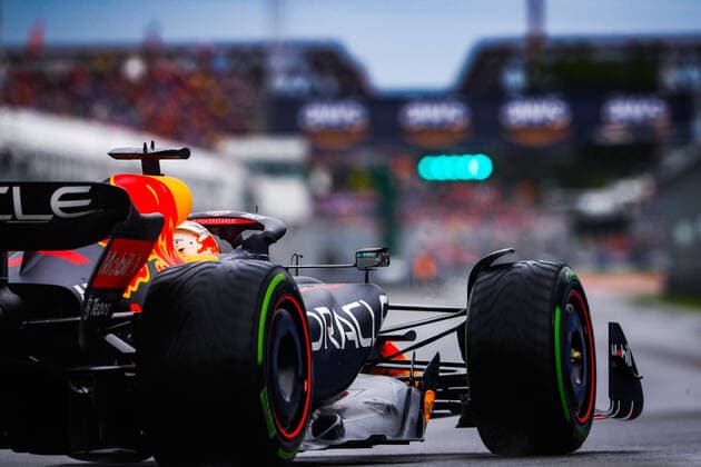 01 VERSTAPPEN Max (nld), Red Bull Racing RB18, action during the Formula 1 AWS Grand Prix du Canada 2022, 9th round of the 2022 FIA Formula One World Championship, WM, Weltmeisterschaft on the Circuit Gilles Villeneuve, from June 17 to 19, 2022 in Montreal, Canada - F1 - CANADIAN GRAND PRIX 2022 DPPI Panoramic  00122022__V2_5389