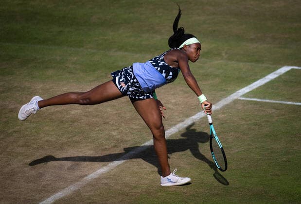 June 18, 2022, BERLIN, GERMANY: Coco Gauff of the United States in action during the semi-final of the 2022 bett1Open WTA, Tennis Damen 500 tennis tournament against Ons Jabeur of Tunisia BERLIN GERMANY - ZUMAa181 20220618_zaa_a181_052 Copyright: xRobxPrangex