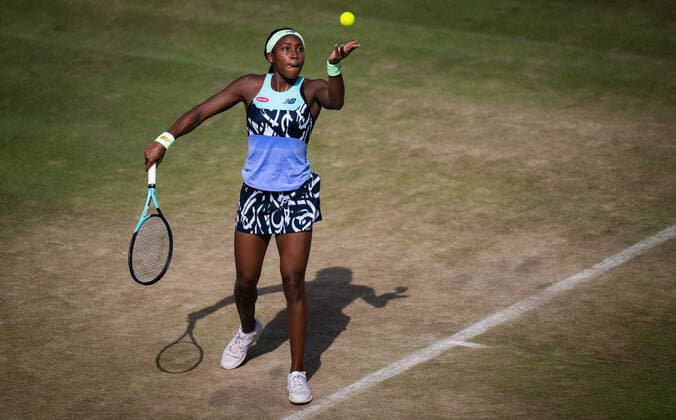 June 18, 2022, BERLIN, GERMANY: Coco Gauff of the United States in action during the semi-final of the 2022 bett1Open WTA, Tennis Damen 500 tennis tournament against Ons Jabeur of Tunisia BERLIN GERMANY - ZUMAa181 20220618_zaa_a181_054 Copyright: xRobxPrangex