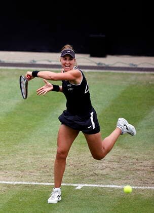 Tennis - 2022 WTA, Tennis Damen Rothesay Birmingham Classic Championships - Edgbaston Priory Club - Sunday 19th June 2022 Beatriz Haddad Maia (BRZ) during her semi final win in three sets against number two seed Simona Halep (ROU), at 2022 Rothesay Birmingham Classic Championships. 