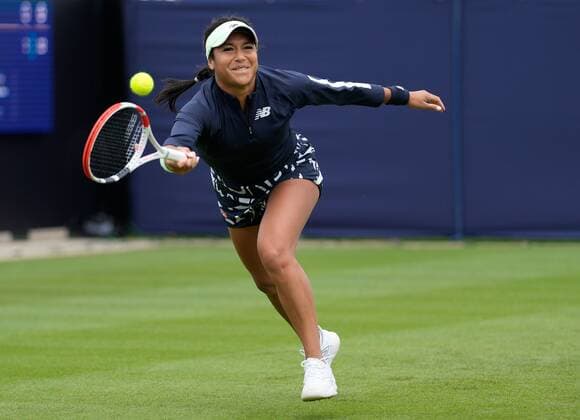 Mandatory Credit: Photo by Dave Shopland Shutterstock (12991864u) Great Britain s Heather Watson during Final Qualifying Match Rothesay International Eastbourne, Tennis, Devonshire Park, Eastbourne, UK - 19 Jun 2022 Rothesay International Eastbourne, Tennis, Devonshire Park, Eastbourne, UK - 19 Jun 2022  Copyright: xDavexShopland Shutterstockx 12991864u