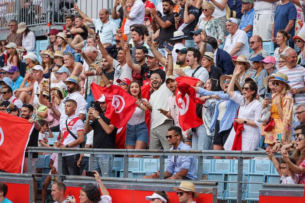 Tunisian fans came in numbers to Steffi Graf Stadium, bett1open WTA 500, Berlin, LTTC Rot Weiß , 19 06 2022, Copyright: xClaudioxGärtnerx