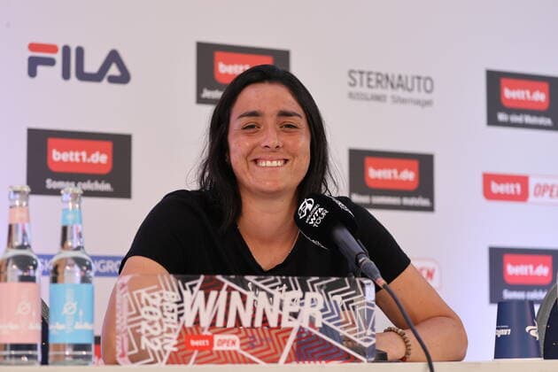 Winner of bett1open 2022 Ons JABEUR TUN at the closing press conference, bett1open WTA 500, Berlin, LTTC Rot Weiß , 19 06 2022, Copyright: xClaudioxGärtnerx