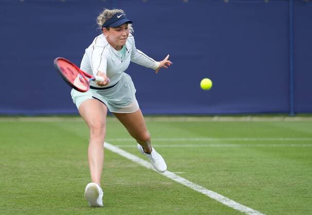 Mandatory Credit: Photo by Dave Shopland Shutterstock (12991864bz) Donna Vekic from Croatia during her final qualifying match Rothesay International Eastbourne, Tennis, Devonshire Park, Eastbourne, UK - 19 Jun 2022 Rothesay International Eastbourne, Tennis, Devonshire Park, Eastbourne, UK - 19 Jun 2022  Copyright: xDavexShopland Shutterstockx 12991864bz