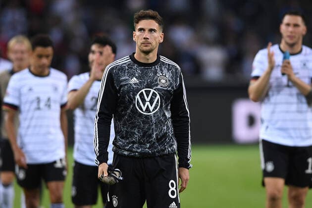 Soccer UEFA Nations League Germany Italy on 14 06 2022 at Borussia Park in Mönchengladbach Leon Goretzka Germany DFB regulations prohibit any use of photographs as image sequences and or quasi video xHDx