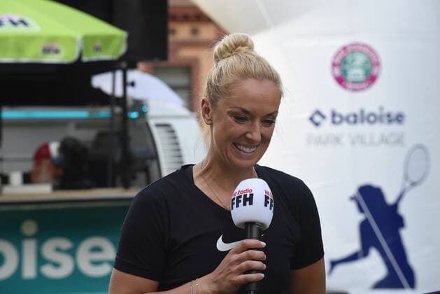 19 06 2022 Bad Homburg vor der Höhe, Kurpark WTA 250 Bad Homburg Open Impressions former Wimbledon finalist Sabine Lisicki in FFH interview emspor, DFL regulations prohibit any use of photographs as image sequences and or quasi video
