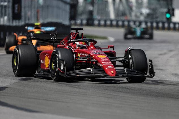 16 LECLERC Charles (mco), Scuderia Ferrari F1-75, action during the Formula 1 AWS Grand Prix du Canada 2022, 9th round of the 2022 FIA Formula One World Championship, WM, Weltmeisterschaft on the Circuit Gilles Villeneuve, from June 17 to 19, 2022 in Montreal, Canada - F1 - CANADIAN GRAND PRIX 2022 - RACE DPPI Panoramic  GOOD4195