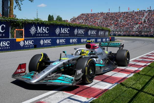 June 19, 2022, Montreal, PQ, Canada: Mercedes driver Lewis Hamilton races at the Canadian Grand Prix in Montreal on Sunday, June 19, 2022. Canada News - June 19, 2022  - ZUMAc35_ 20220619_zaf_c35_018 Copyright: xRyanxRemiorzx
