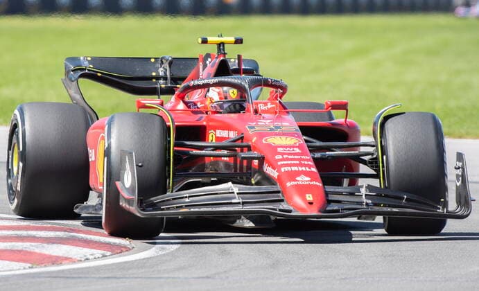 June 19, 2022, Montreal, PQ, Canada: Ferrari driver Carlos Sainz of Spain takes a turn at the Senna corner during the Formula One Canadian Grand Prix in Montreal, Sunday, June 19, 2022. Carlos Sainz,  - ZUMAc35_ 20220619_zaf_c35_046 Copyright: xGrahamxHughesx