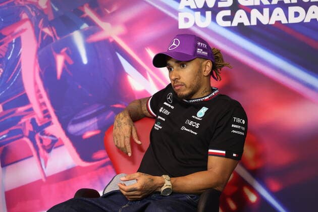 44 Lewis Hamilton GBR, Mercedes AMG Petronas F1 Team , F1 Grand Prix of Canada at Circuit Gilles Villeneuve on June 19, 2022 in Montreal, Canada Photo by HOCH ZWEI Montreal Canada