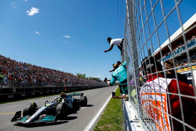 44 Lewis Hamilton GBR, Mercedes AMG Petronas F1 Team , F1 Grand Prix of Canada at Circuit Gilles Villeneuve on June 19, 2022 in Montreal, Canada Photo by HOCH ZWEI Montreal Canada