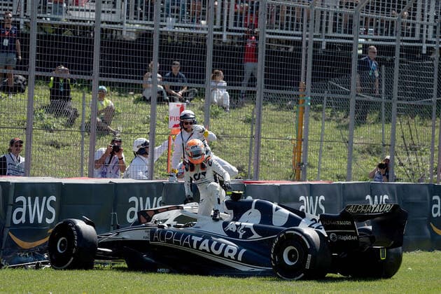 FORMULA 1 AWS GRAND PRIX DU CANADA 2022 19 06 2022, Circuit Gilles Villeneuve, Montreal, FORMULA 1 AWS GRAND PRIX DU CANADA 2022 , in the picture failure of Yuki Tsunoda JPN , Scuderia AlphaTauri nordphotoxGmbHx xBratic nph00250