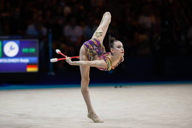 Sport Themen der Woche KW24 38th European Championships in Rhythmic gymnastics, Rhythmische Sportgymnastik, RSG 19.06.2022 Darja Varfolomeev (GER) at clubs finals; 38th European Championships in Rhythmic Gymnastics on 19.06.2022 at the Expo in Tel Aviv Israel. *** 38th European Championships in Rhythmic Gymnastics 19 06 2022 Darja Varfolomeev GER at clubs finals 38th European Championships in Rhythmic Gymnastics on 19 06 2022 at the Expo in Tel Aviv Israel Copyright: xBEAUTIFULxSPORTS U.xFassbenderx