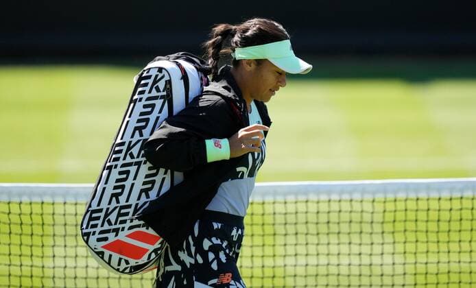Mandatory Credit: Photo by Dave Shopland Shutterstock (12992812c) Great Britain s Heather Watson showing look of dejection Rothesay International Eastbourne, Tennis, Devonshire Park, Eastbourne, UK - 20 Jun 2022 Rothesay International Eastbourne, Tennis, Devonshire Park, Eastbourne, UK - 20 Jun 2022  Copyright: xDavexShopland Shutterstockx 12992812c