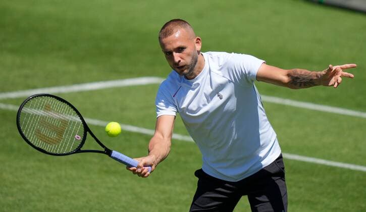 Mandatory Credit: Photo by Dave Shopland Shutterstock (12992812ay) Great Britain s Dan Evans Practice Session Rothesay International Eastbourne, Tennis, Devonshire Park, Eastbourne, UK - 20 Jun 2022 Rothesay International Eastbourne, Tennis, Devonshire Park, Eastbourne, UK - 20 Jun 2022  Copyright: xDavexShopland Shutterstockx 12992812ay