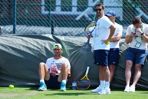 Mandatory Credit: Photo by Javier Garcia Shutterstock (12994278x) Rafael Nadal Wimbledon Tennis Championship Practice and Previews, The All England Lawn Tennis and Croquet Club, London, UK - 21 Jun 2022 Wimbledon Tennis Championship Practice and Previews, The All England Lawn Tennis and Croquet Club, London, UK - 21 Jun 2022  Copyright: xJavierxGarcia Shutterstockx 12994278x