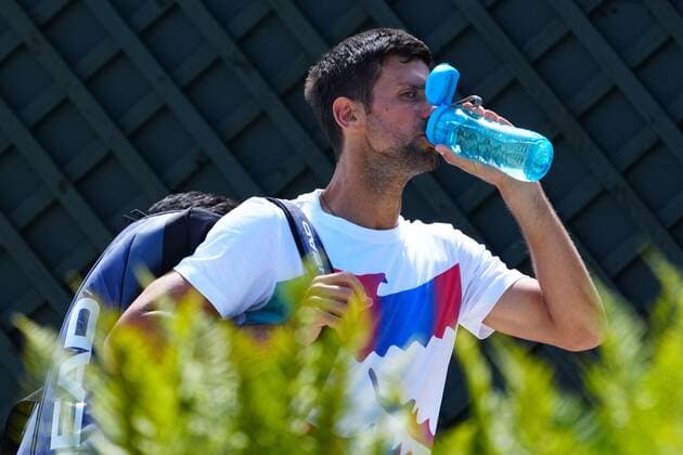 Mandatory Credit: Photo by Javier Garcia Shutterstock (12994278cr) Novak Djokovic Wimbledon Tennis Championship Practice and Previews, The All England Lawn Tennis and Croquet Club, London, UK - 21 Jun 2022 Wimbledon Tennis Championship Practice and Previews, The All England Lawn Tennis and Croquet Club, London, UK - 21 Jun 2022  Copyright: xJavierxGarcia Shutterstockx 12994278cr