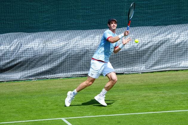 Mandatory Credit: Photo by Javier Garcia Shutterstock (12994278ds) Andy Murray training Wimbledon Tennis Championship Practice and Previews, The All England Lawn Tennis and Croquet Club, London, UK - 21 Jun 2022 Wimbledon Tennis Championship Practice and Previews, The All England Lawn Tennis and Croquet Club, London, UK - 21 Jun 2022  Copyright: xJavierxGarcia Shutterstockx 12994278ds