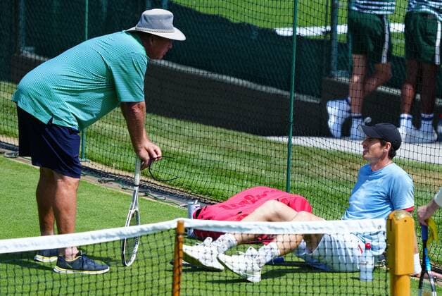 Mandatory Credit: Photo by Javier Garcia Shutterstock (12994278dp) Andy Murray training Wimbledon Tennis Championship Practice and Previews, The All England Lawn Tennis and Croquet Club, London, UK - 21 Jun 2022 Wimbledon Tennis Championship Practice and Previews, The All England Lawn Tennis and Croquet Club, London, UK - 21 Jun 2022  Copyright: xJavierxGarcia Shutterstockx 12994278dp