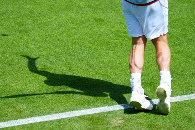 Mandatory Credit: Photo by Javier Garcia Shutterstock (12994278dv) Andy Murray serving during training Wimbledon Tennis Championship Practice and Previews, The All England Lawn Tennis and Croquet Club, London, UK - 21 Jun 2022 Wimbledon Tennis Championship Practice and Previews, The All England Lawn Tennis and Croquet Club, London, UK - 21 Jun 2022  Copyright: xJavierxGarcia Shutterstockx 12994278dv