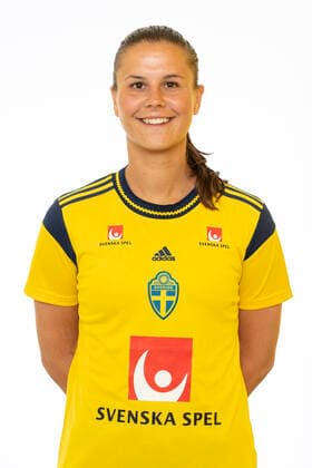 220621 Josefin Harrysson poses for a portrait during a photo shoot with the Swedish U23 womens national football team on 21 June 2022 in Helsingborg,  Copyright: MATHILDAxAHLBERG BB220621BB116