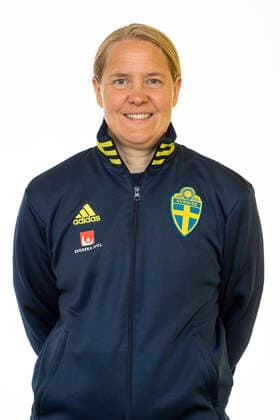 220621 Coordinator Anna Nyström poses for a portrait during a photo shoot with the Swedish U23 womens national football team on June 21, 2022 in Helsingborg,  Copyright: MATHILDAxAHLBERG BB220621BB121