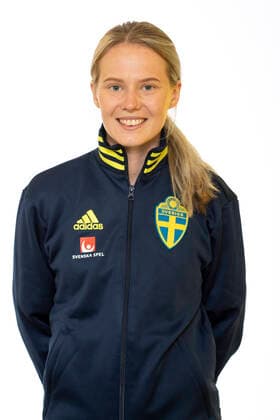 220621 Fitness coach Lovisa Lundqvist poses for a portrait during a photo shoot with the Swedish U23 womens national football team on June 21, 2022 in Helsingborg,  Copyright: MATHILDAxAHLBERG BB220621BB124
