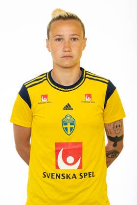 220621 Marika Bergman Lundin poses for a portrait during a photo shoot with the Swedish U23 womens national football team on June 21, 2022 in Helsingborg,  Copyright: MATHILDAxAHLBERG BB220621BB126