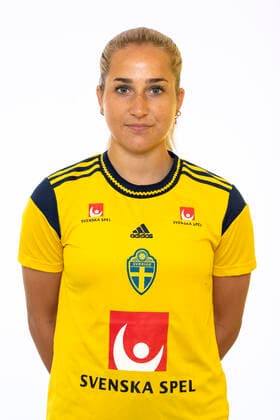 220621 Felicia Saving poses for a portrait during a photo shoot with the Swedish U23 womens national football team on June 21, 2022 in Helsingborg,  Copyright: MATHILDAxAHLBERG BB220621BB133