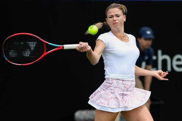 TENNIS - WTA, Tennis Damen Rothesay International Eastbourne 2022 EASTBOURNE,ENGLAND,21.JUN.22 - TENNIS - WTA Tour, Rothesay International Eastbourne. Image shows Camila Giorgi (ITA).  GEPAxpictures xAlanxGrieves