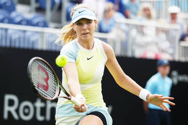 TENNIS - WTA, Tennis Damen Rothesay International Eastbourne 2022 EASTBOURNE,ENGLAND,21.JUN.22 - TENNIS - WTA Tour, Rothesay International Eastbourne. Image shows Katie Boulter (GBR).  GEPAxpictures xAlanxGrieves