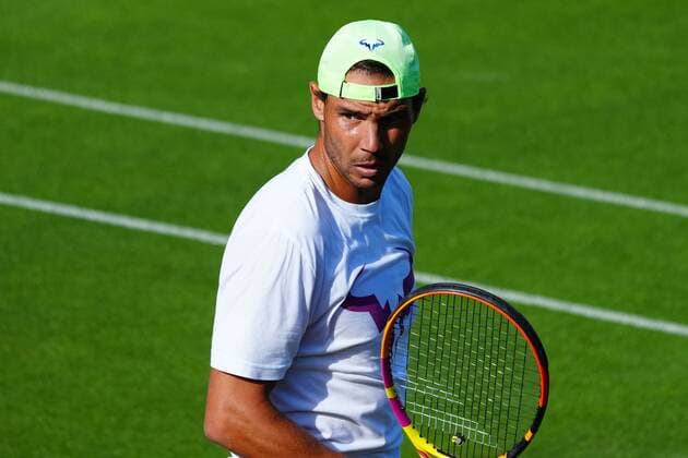 Mandatory Credit: Photo by Javier Garcia Shutterstock (12994278jx) Rafael Nadal during practice Wimbledon Tennis Championship Practice and Previews, The All England Lawn Tennis and Croquet Club, London, UK - 21 Jun 2022 Wimbledon Tennis Championship Practice and Previews, The All England Lawn Tennis and Croquet Club, London, UK - 21 Jun 2022  Copyright: xJavierxGarcia Shutterstockx 12994278jx