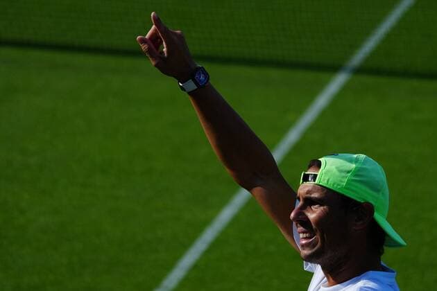 Mandatory Credit: Photo by Javier Garcia Shutterstock (12994278jz) Rafael Nadal during practice Wimbledon Tennis Championship Practice and Previews, The All England Lawn Tennis and Croquet Club, London, UK - 21 Jun 2022 Wimbledon Tennis Championship Practice and Previews, The All England Lawn Tennis and Croquet Club, London, UK - 21 Jun 2022  Copyright: xJavierxGarcia Shutterstockx 12994278jz