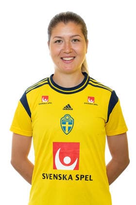 220621 Loreta Kullashi poses for a portrait during a photo shoot with the Swedish U23 womens national football team on June 21, 2022 in Helsingborg,  Copyright: MATHILDAxAHLBERG BB220621BB246