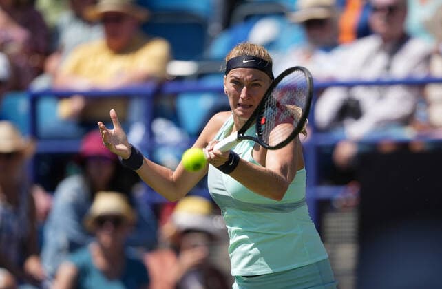 Petra Kvitova of Czech during the Rothersay International Eastbourne Tennis Tournament 2022 at Devonshire Park, Eastbourne, England on the 22 June 2022. Copyright: xAndyxRowlandx PMI-5007-0001