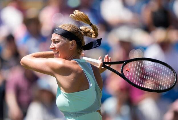 Sport Bilder des Tages Mandatory Credit: Photo by Dave Shopland Shutterstock (12992814az) Petra Kvitova (CZE) Rothesay International Eastbourne, Tennis, Devonshire Park, Eastbourne, UK - 22 Jun 2022 Rothesay International Eastbourne, Tennis, Devonshire Park, Eastbourne, UK - 22 Jun 2022  Copyright: xDavexShopland Shutterstockx 12992814az