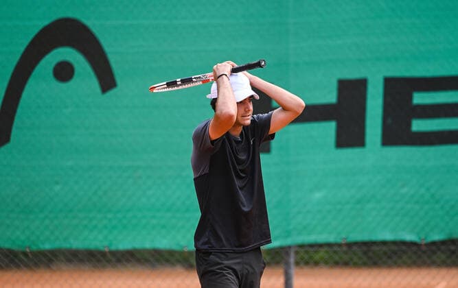 22 06 2022, xpsx, Tennis ITF Tournament at TC Bruchköbel, v l Taym Al Azmeh GER Bruchköbel Hesse Germany DEU