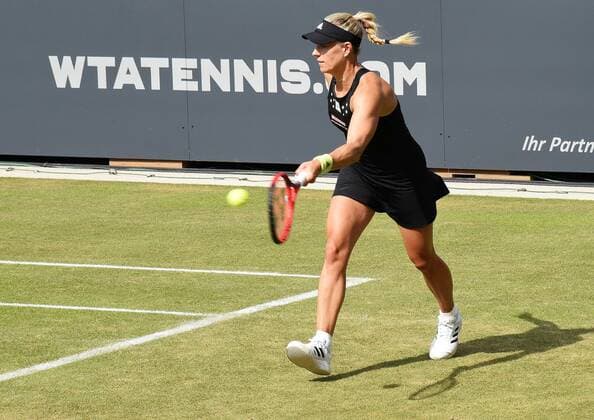 22 06 2022 Bad Homburg vor der Höhe, Kurpark, Tennis WTA 250 Bad Homburg Open Round of 16 Lucia Bronzetti vs Angelique Kerber picture shows Angelique Kerber emspor, DFL regulations prohibit any use of photographs as image sequences and or quasi video