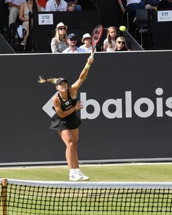 22 06 2022 Bad Homburg vor der Höhe, Kurpark, Tennis WTA 250 Bad Homburg Open Round of 16 Lucia Bronzetti vs Angelique Kerber picture shows Angelique Kerber emspor, DFL regulations prohibit any use of photographs as image sequences and or quasi video