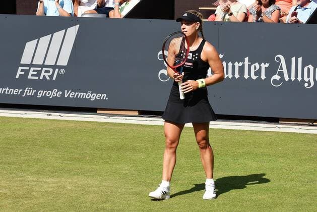 22 06 2022 Bad Homburg vor der Höhe, Kurpark, Tennis WTA 250 Bad Homburg Open Round of 16 Lucia Bronzetti vs Angelique Kerber picture shows Angelique Kerber emspor, DFL regulations prohibit any use of photographs as image sequences and or quasi video