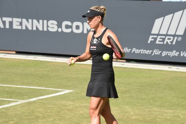 22 06 2022 Bad Homburg vor der Höhe, Kurpark, Tennis WTA 250 Bad Homburg Open Round of 16 Lucia Bronzetti vs Angelique Kerber picture shows Angelique Kerber emspor, DFL regulations prohibit any use of photographs as image sequences and or quasi video